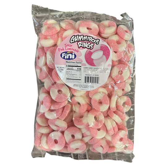 Fini Gummiroos Sour Pink Lemonade Rings 2.2lbs