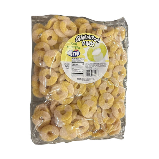 Fini Gummiroos Sour Pineapple Rings 2.2lbs