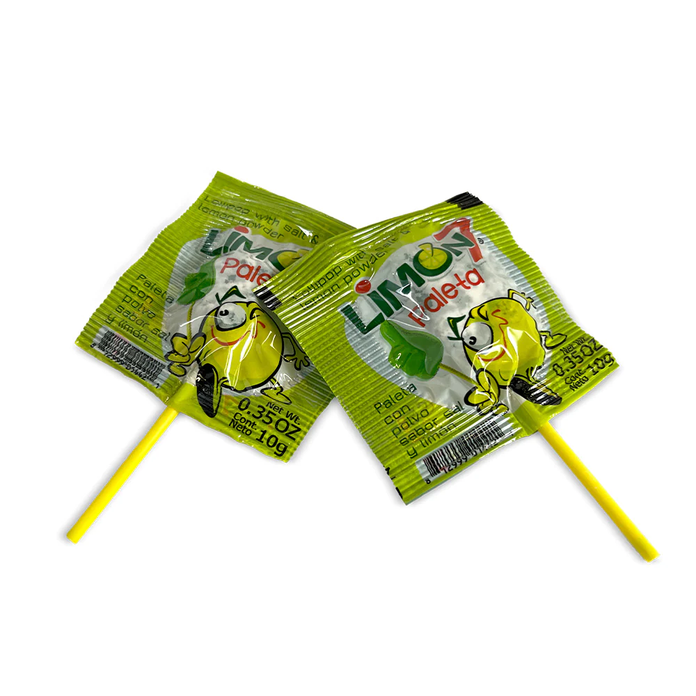 Anahuac Limon 7 Paleta Hard Candy Lollipops 30Ct