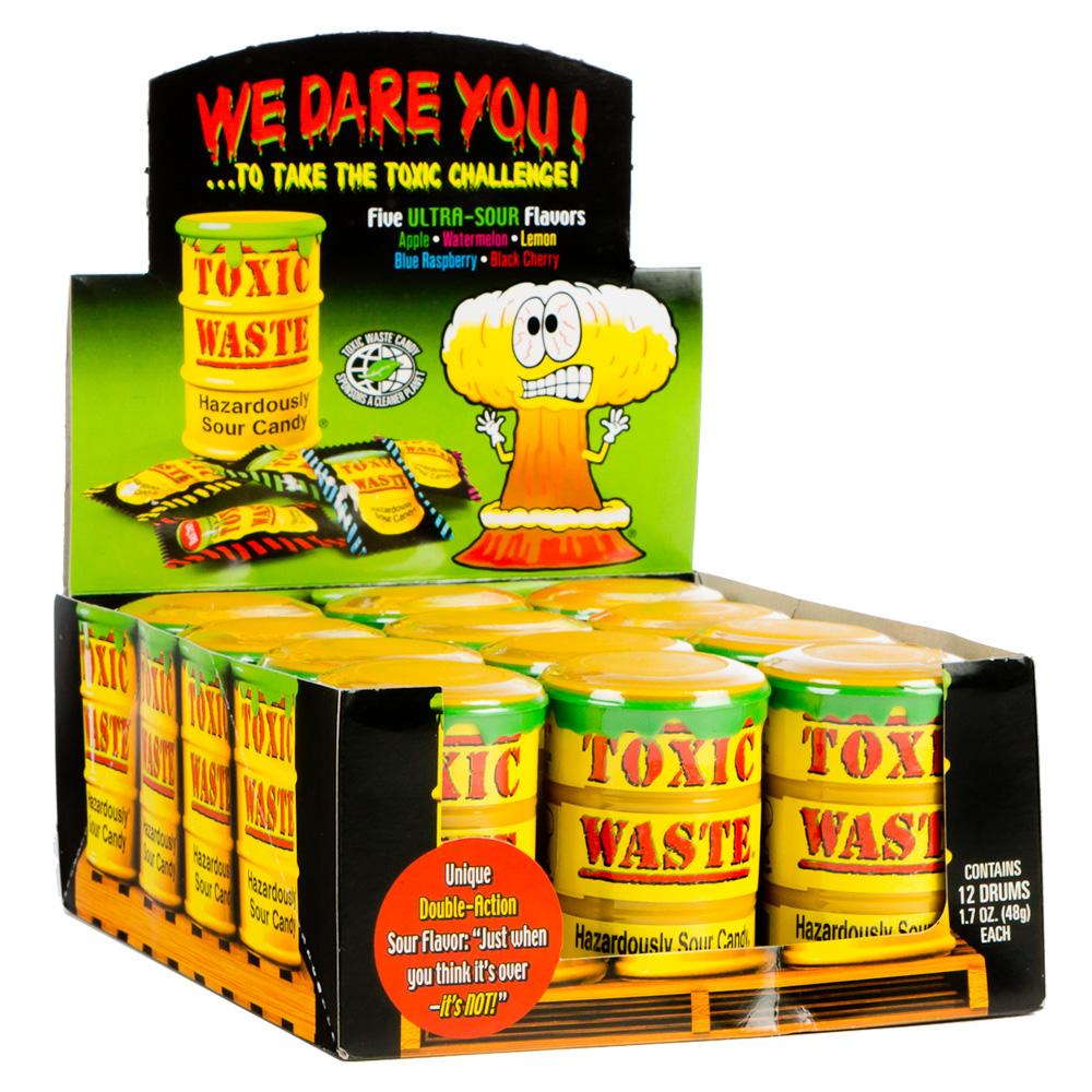 Toxic Waste Sour Candy Bank - 12ct