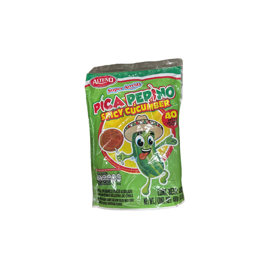 Alteno Pica Pepino Hard Candy Lollipops 40ct