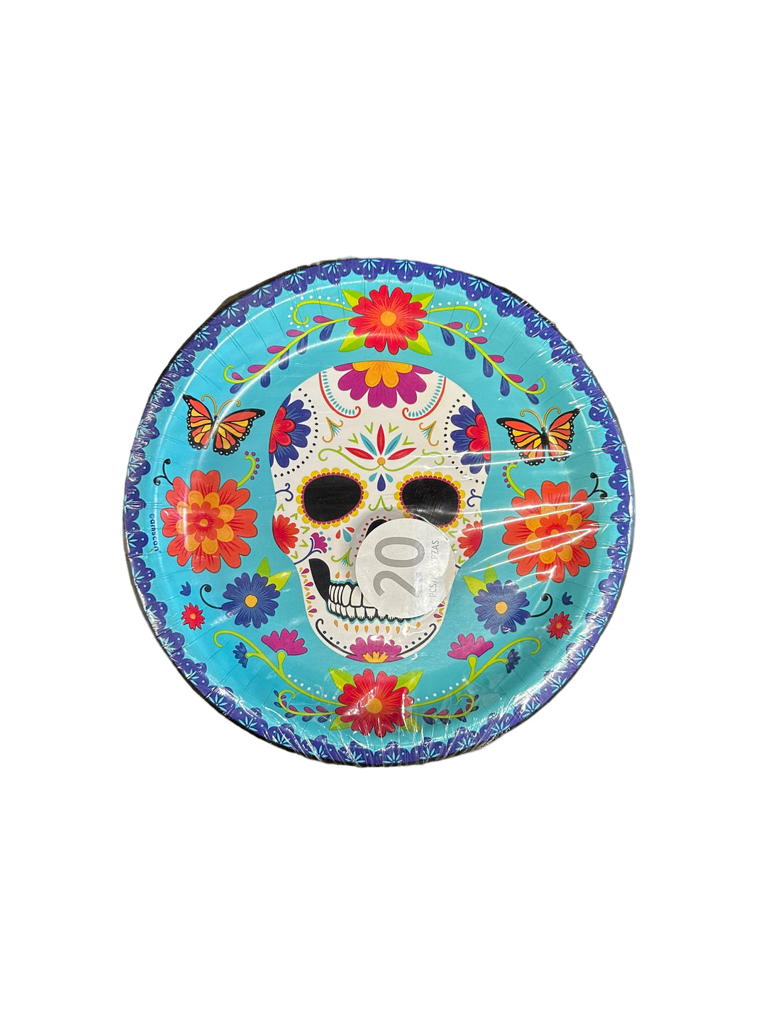 Skull Day of the Dead Paper Plates