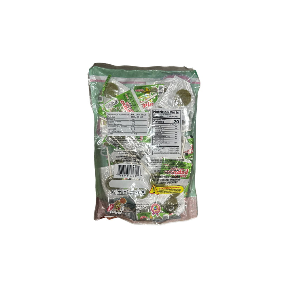 Alteno Pica Pepino Hard Candy Lollipops 40ct