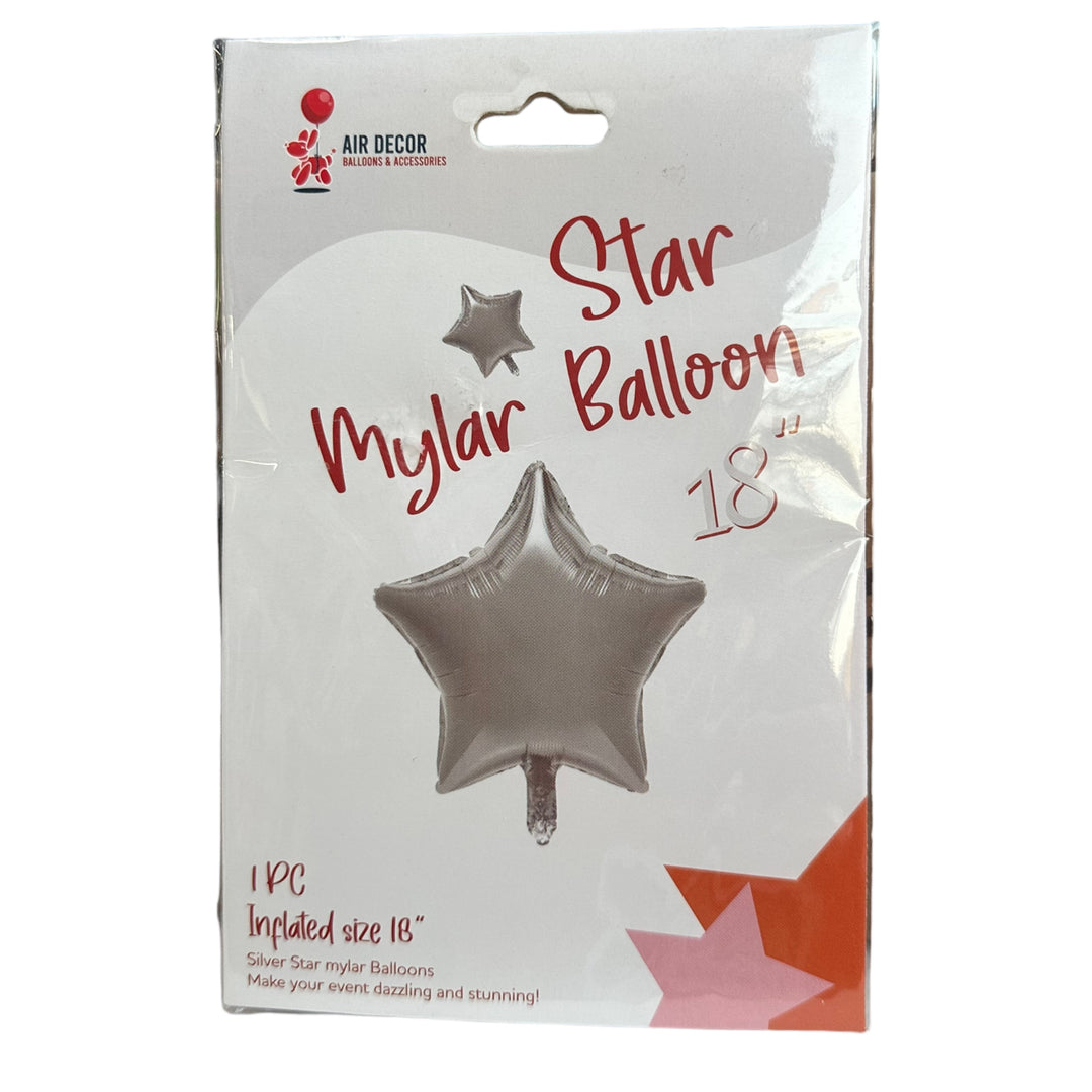 Mylar Star Balloon 18”