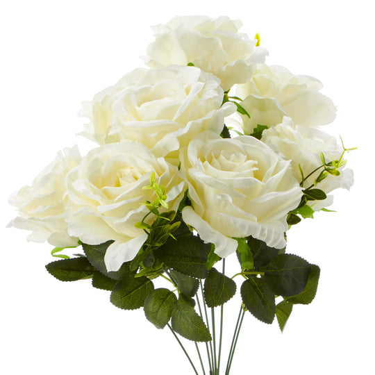 Artificial Rose Bouquet 25-0403WH