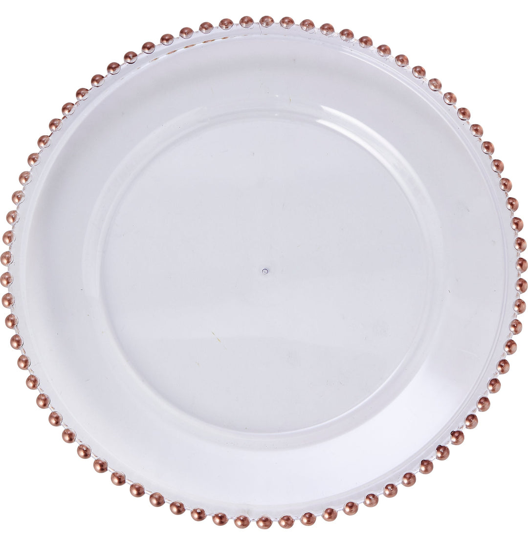 Beaded Rim Charger Plate 15-0606