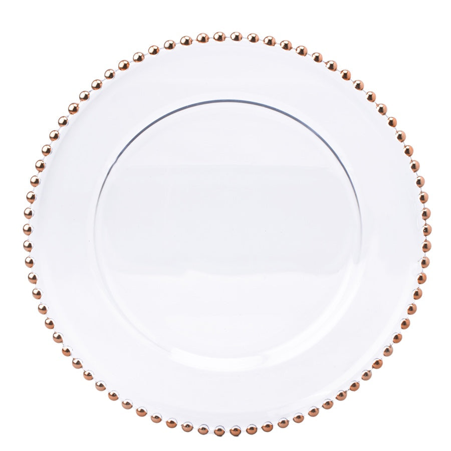 Beaded Glass Charger Plate 90-0438