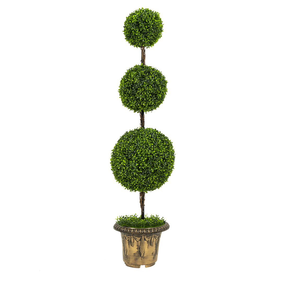 Artificial Triple Ball Boxwood Plant In Pot